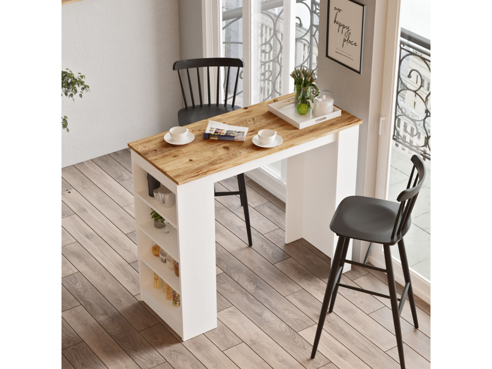 Houten eettafel "Setup" - 120 x 52 x 102 cm - Bruin
