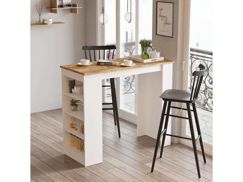 Houten eettafel "Setup" - 120 x 52 x 102 cm - Bruin