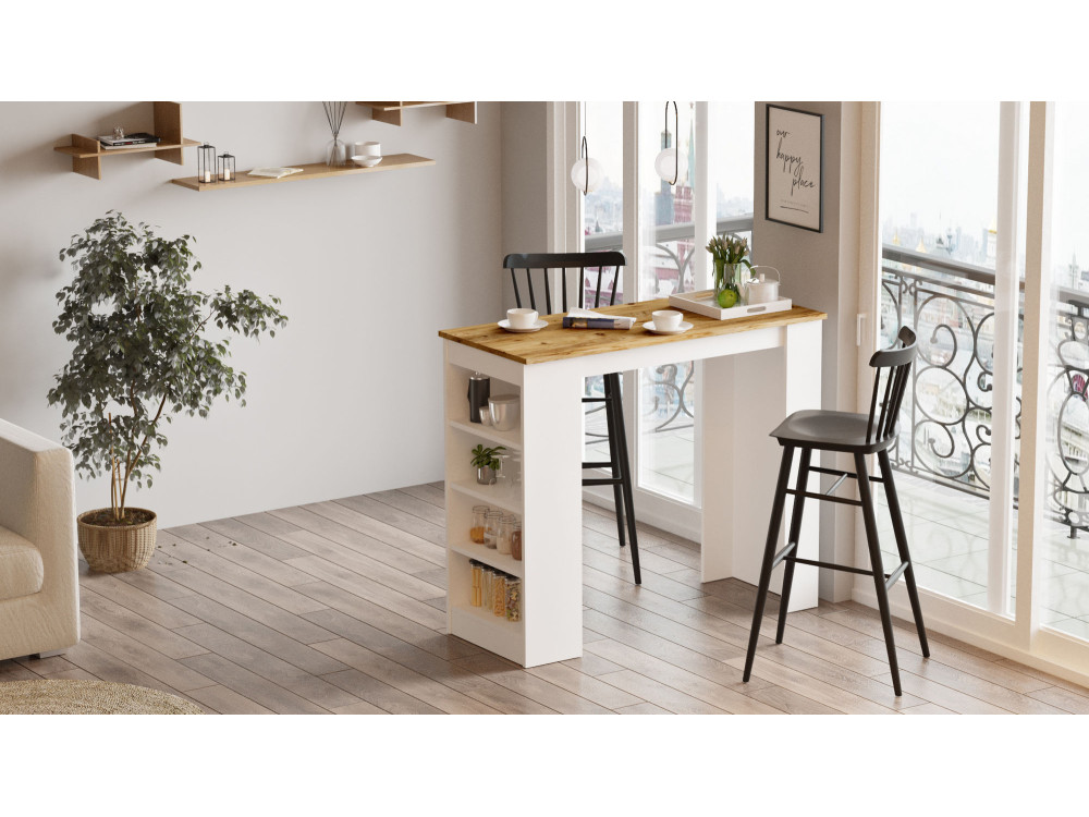 Houten eettafel "Setup" - 120 x 52 x 102 cm - Bruin
