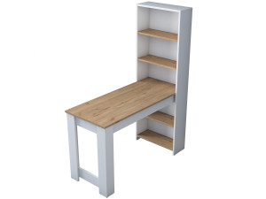 Houten eettafel "Jong" met planken - 120 x 54 x 154 cm - Bruin