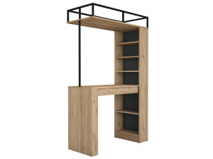 Jacob" houten eettafel met planken - 120 x 56 x 199 cm - Bruin