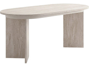Houten uitschuifbare eettafel 160/200 cm "Sorell" - 8 plaatsen - Travertin