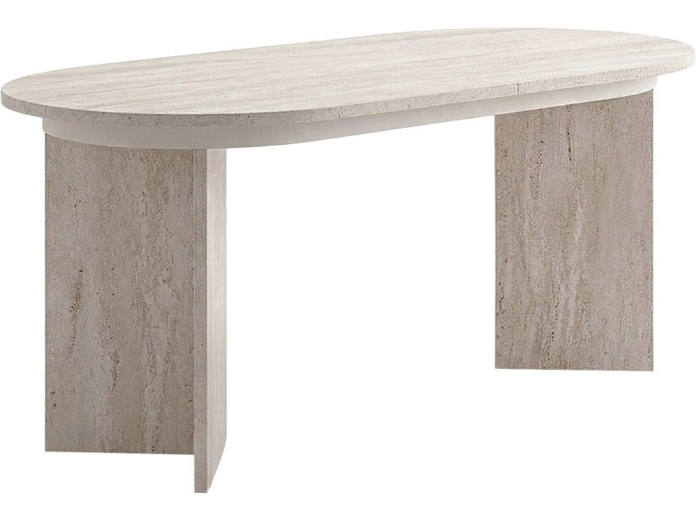 Houten uitschuifbare eettafel 160/200 cm "Sorell" - 8 plaatsen - Travertin