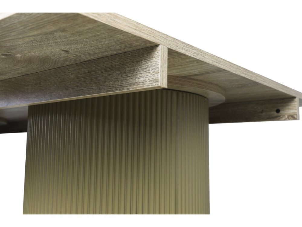 Zénith" ovale houten eettafel - 180 cm - Zitplaatsen 8 - Beige