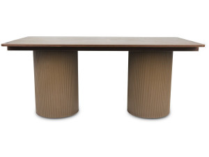 Zénith" ovale houten eettafel - 180 cm - 8 zitplaatsen - Bruin