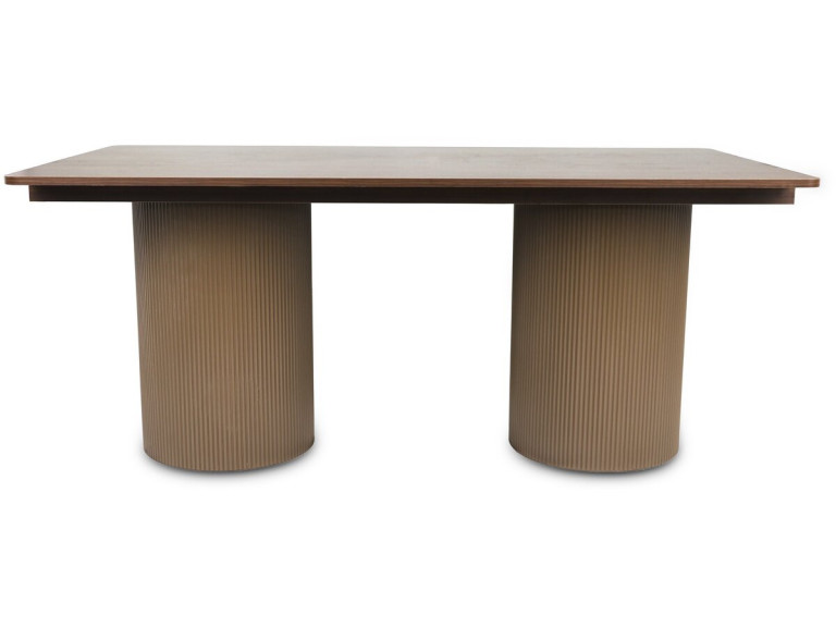 Zénith" ovale houten eettafel - 180 cm - 8 zitplaatsen - Bruin