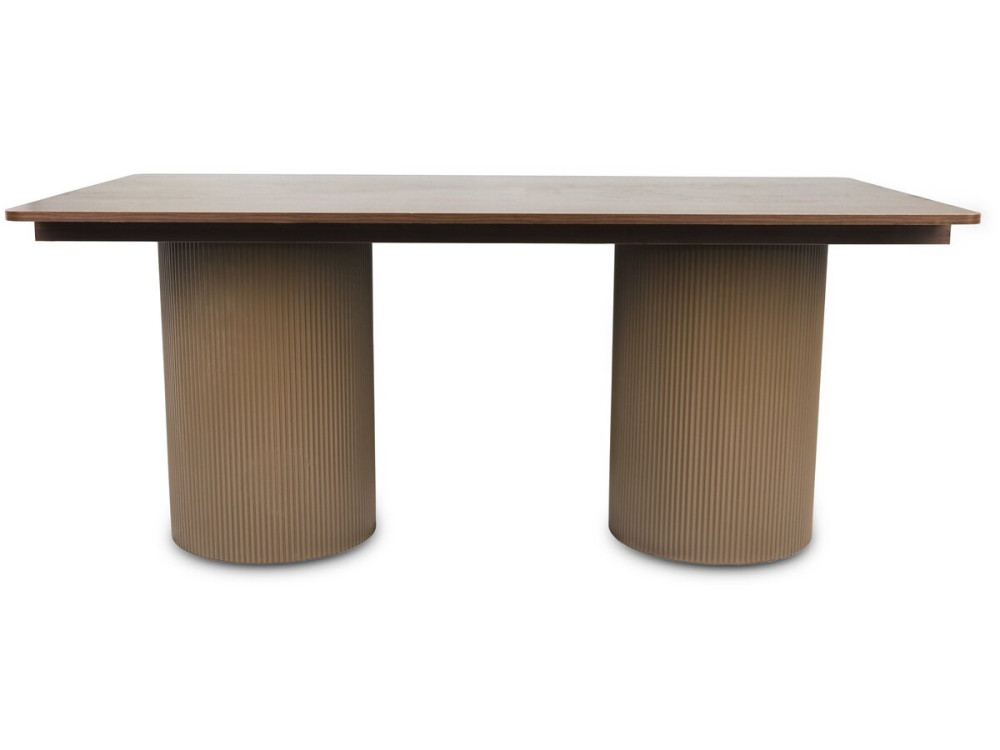Zénith" ovale houten eettafel - 180 cm - 8 zitplaatsen - Bruin