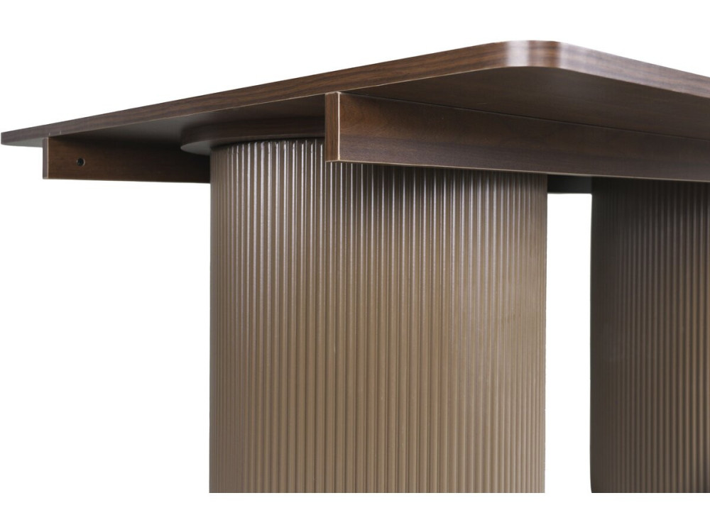 Zénith" ovale houten eettafel - 180 cm - 8 zitplaatsen - Bruin
