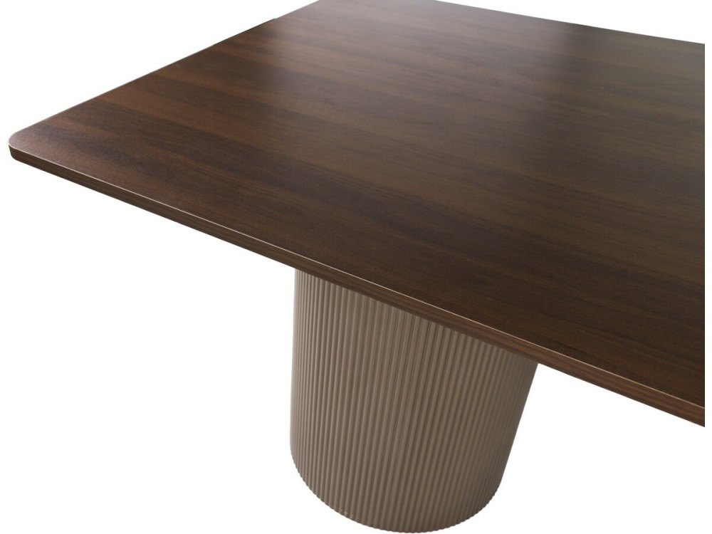 Zénith" ovale houten eettafel - 180 cm - 8 zitplaatsen - Bruin
