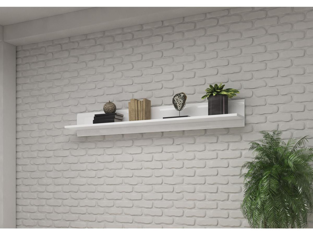 TULSA WM" kort schap - 22 x 160 x 22 cm - Hoogglans wit