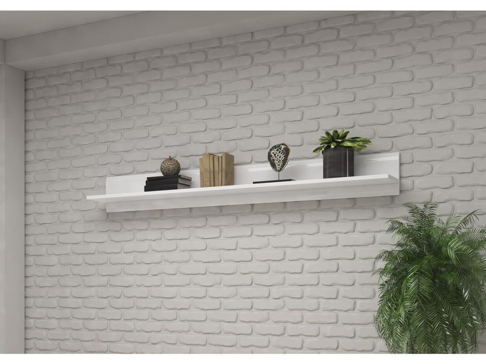TULSA WM" lang schap - 22 x 180 x 22 cm - Glans wit