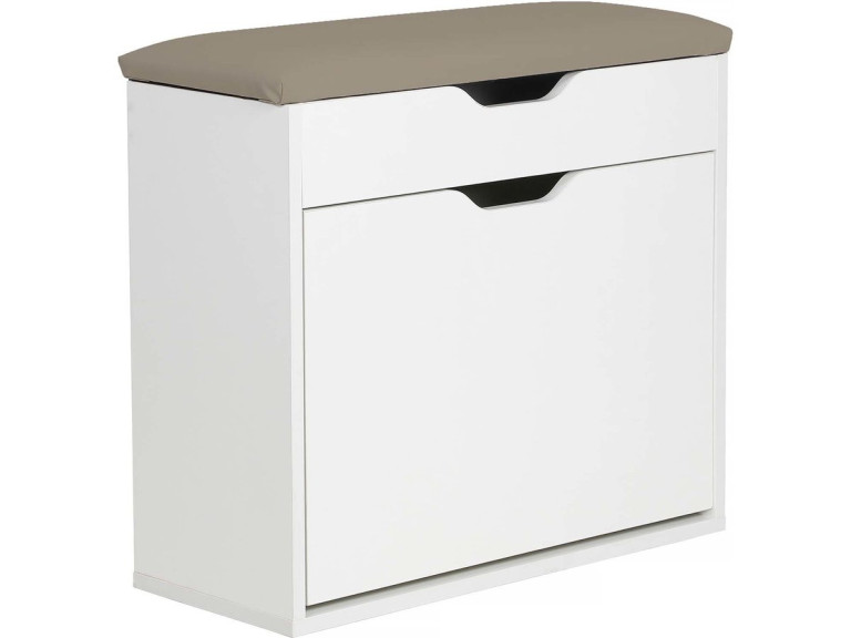 Schoenenkast "Wade" - 60 x 23,8 x 68 cm - Wit