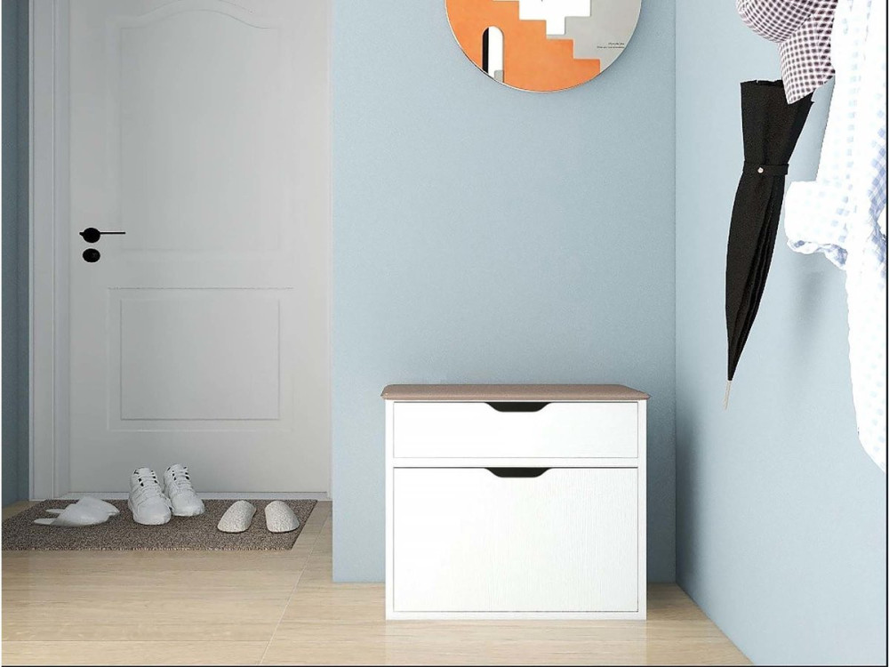 Schoenenkast "Wade" - 60 x 23,8 x 68 cm - Wit