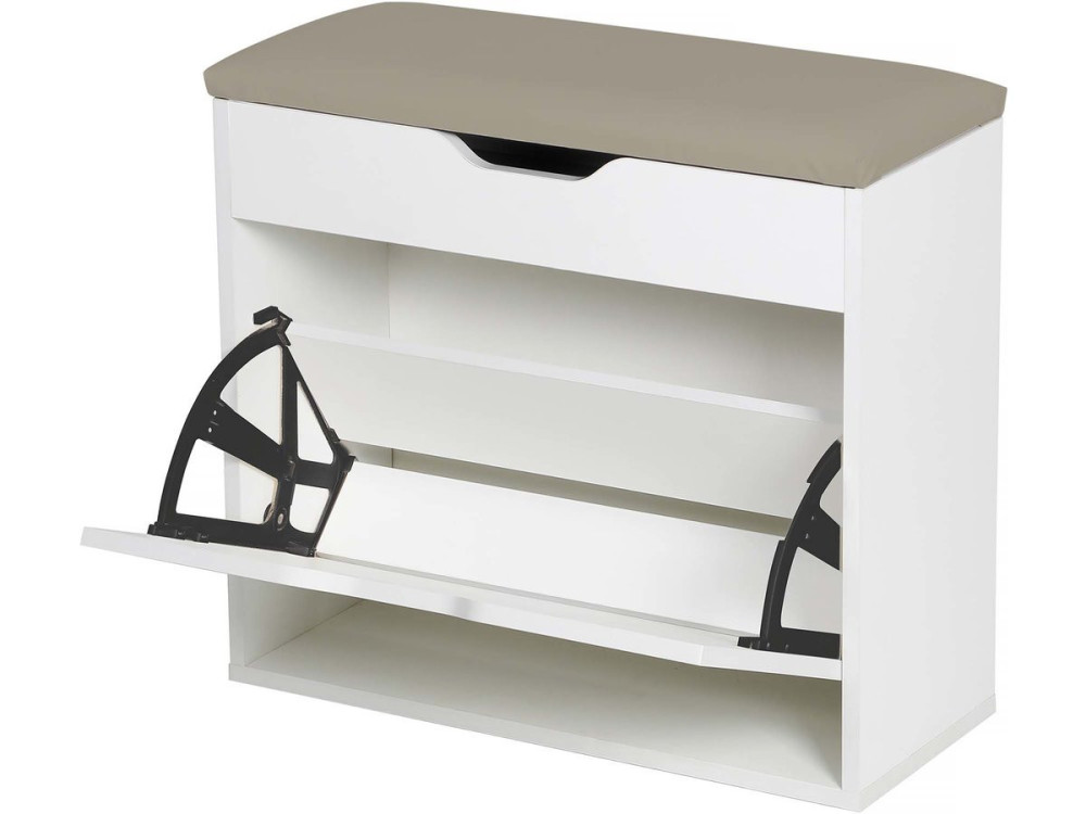 Schoenenkast "Wade" - 60 x 23,8 x 68 cm - Wit