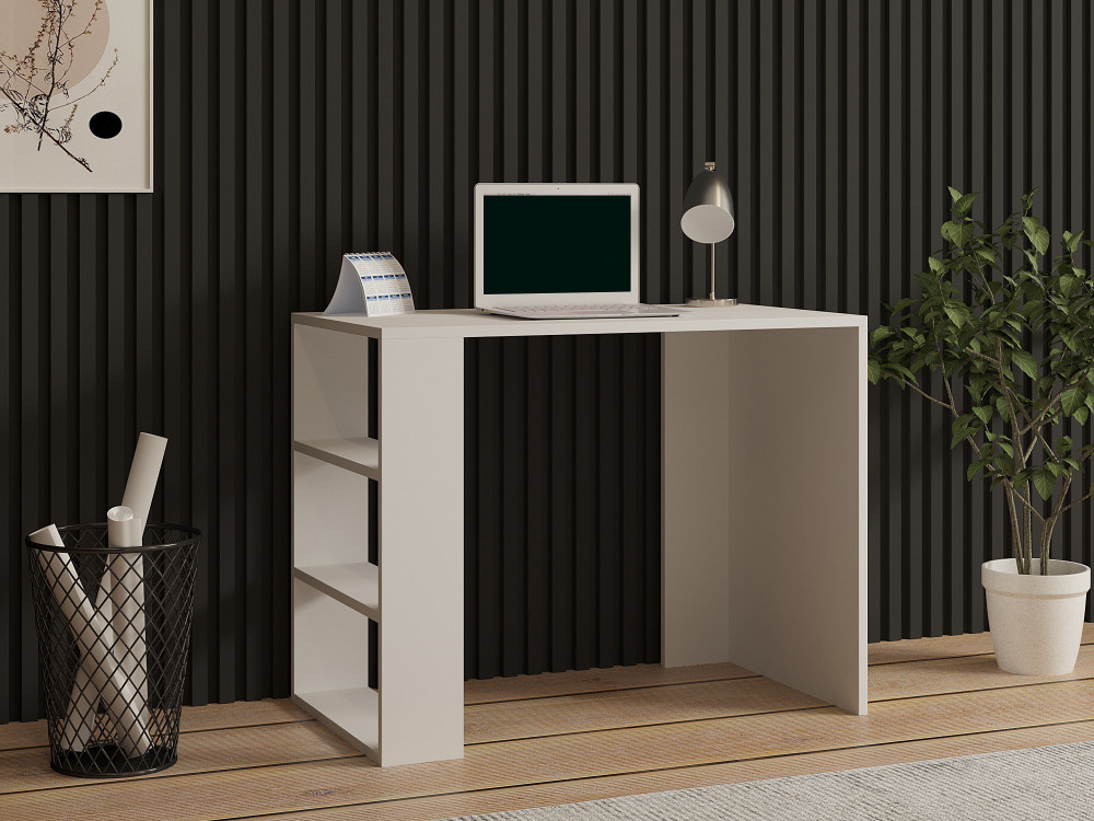 Cool" houten bureau - 90 x 50 x 70 cm - Wit