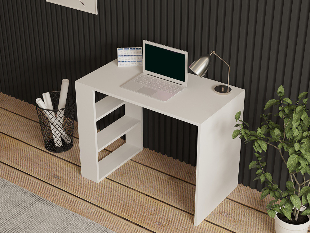 Cool" houten bureau - 90 x 50 x 70 cm - Wit