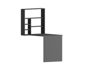 Houten bureau "Sedir" - 90 x 59 x 154 cm - Antraciet