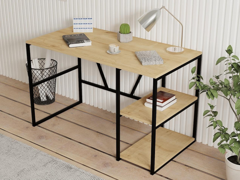 Houten bureau "Caste" - 120 x 60 x 74 cm - Beige