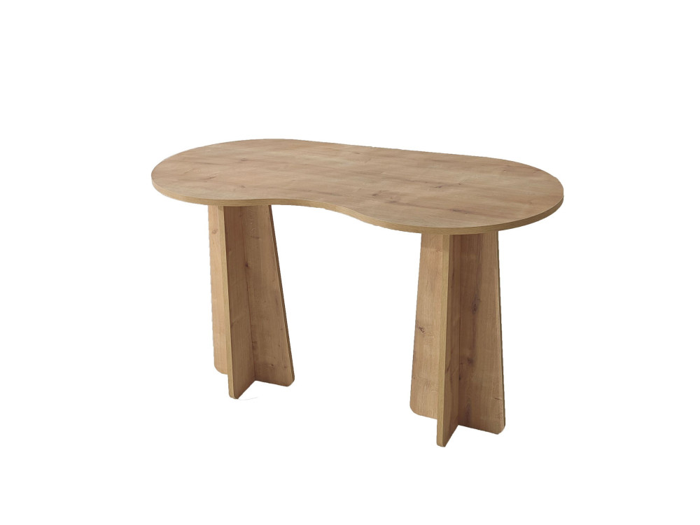 oneindig" houten bureau 120 x 60 x 75 cm - Saffier eik