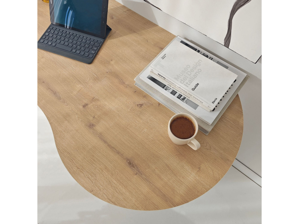 oneindig" houten bureau 120 x 60 x 75 cm - Saffier eik