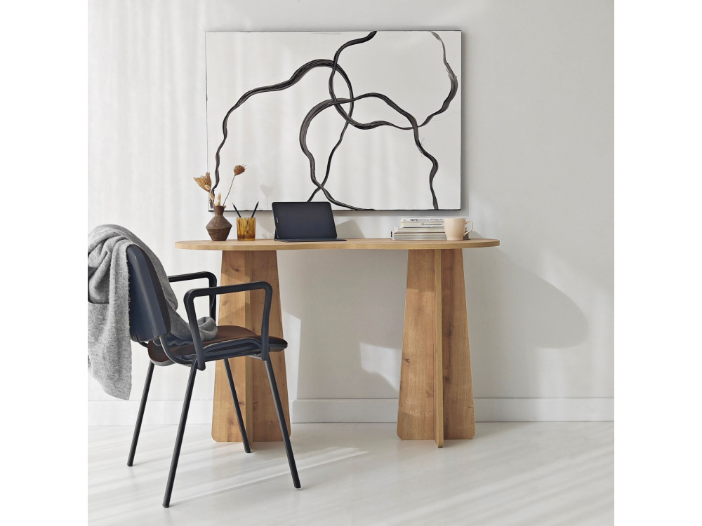 oneindig" houten bureau 120 x 60 x 75 cm - Saffier eik