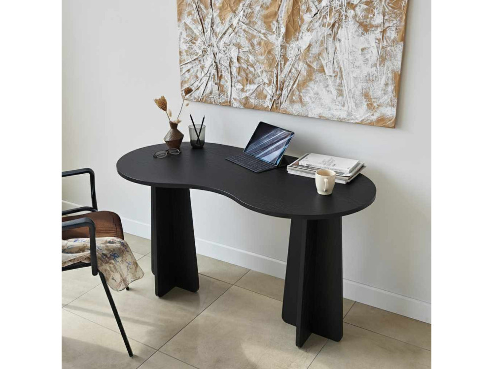 oneindig" houten bureau 120 x 60 x 75 cm - Zwart