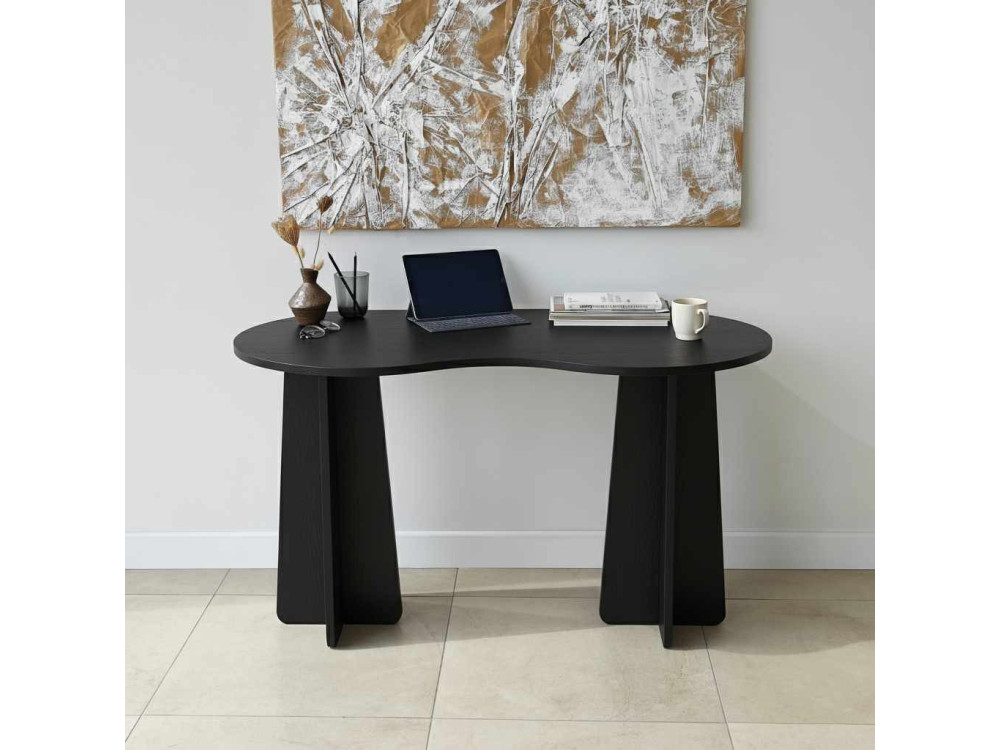 oneindig" houten bureau 120 x 60 x 75 cm - Zwart