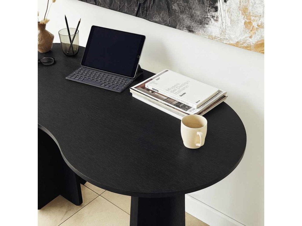 oneindig" houten bureau 120 x 60 x 75 cm - Zwart