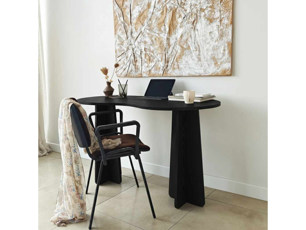 oneindig" houten bureau 120 x 60 x 75 cm - Zwart