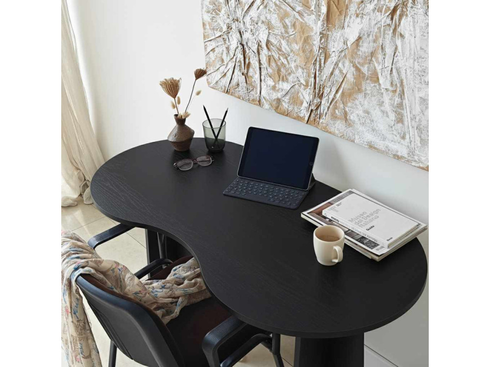 oneindig" houten bureau 120 x 60 x 75 cm - Zwart