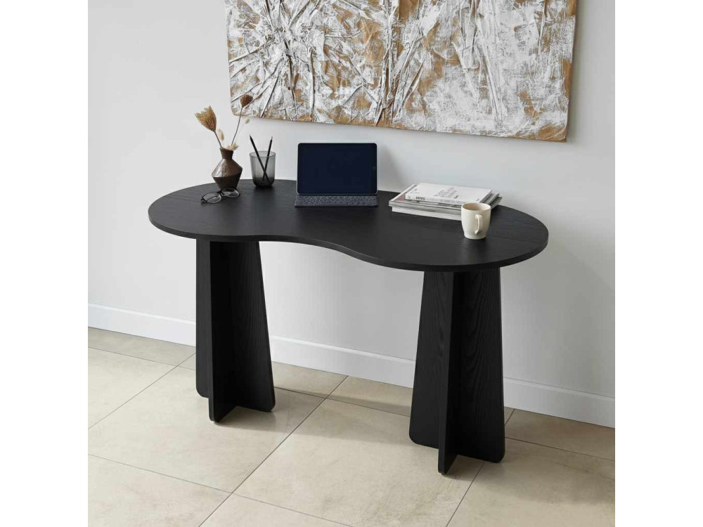 oneindig" houten bureau 120 x 60 x 75 cm - Zwart