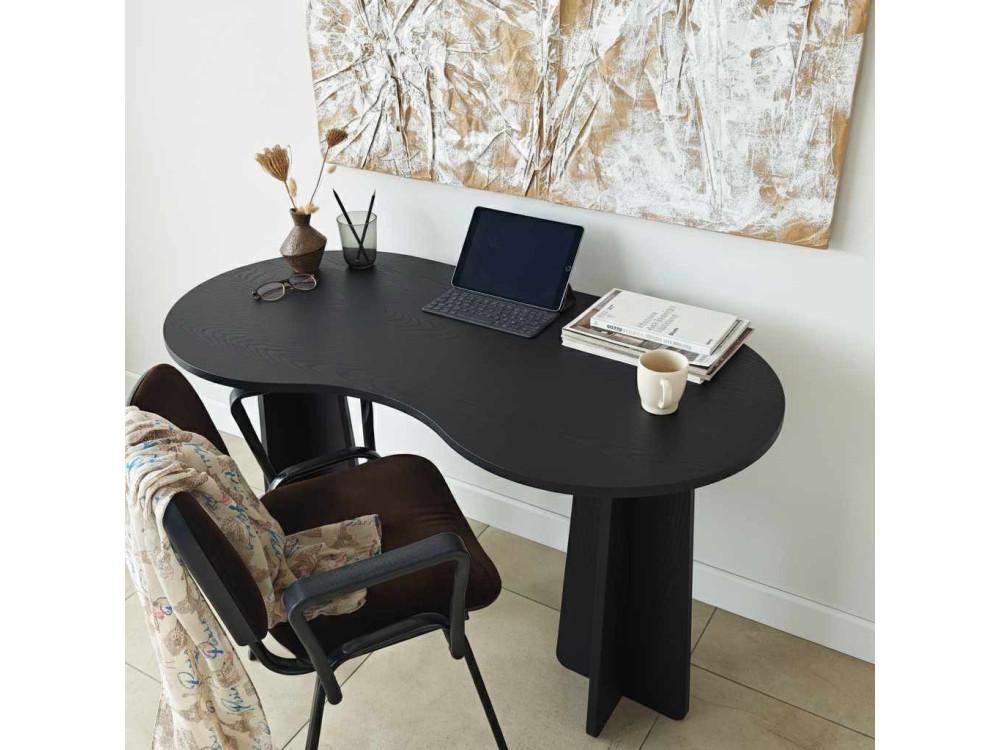 oneindig" houten bureau 120 x 60 x 75 cm - Zwart