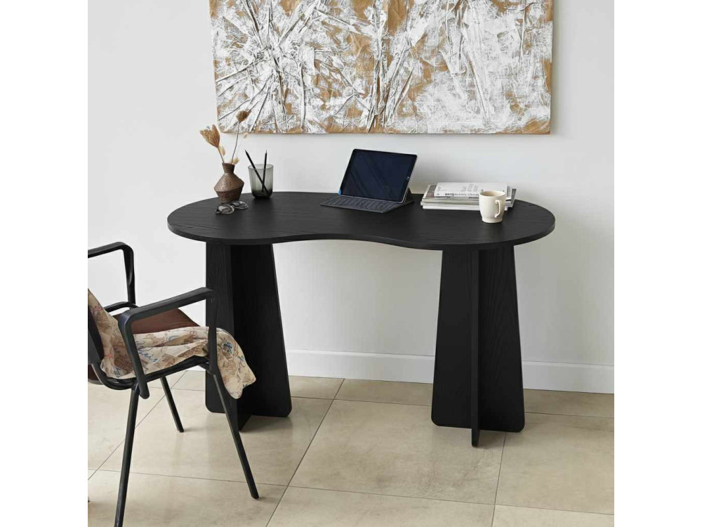 oneindig" houten bureau 120 x 60 x 75 cm - Zwart