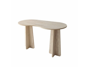 oneindig" houten bureau 120 x 60 x 75 cm - Travertin