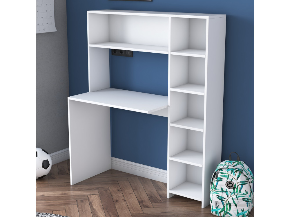 Houten bureau "Haham" 113 x 40 x 142 cm - Wit