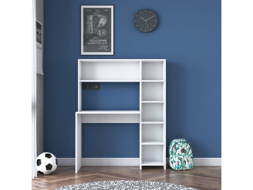 Houten bureau "Haham" 113 x 40 x 142 cm - Wit