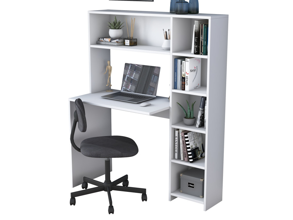 Houten bureau "Haham" 113 x 40 x 142 cm - Wit