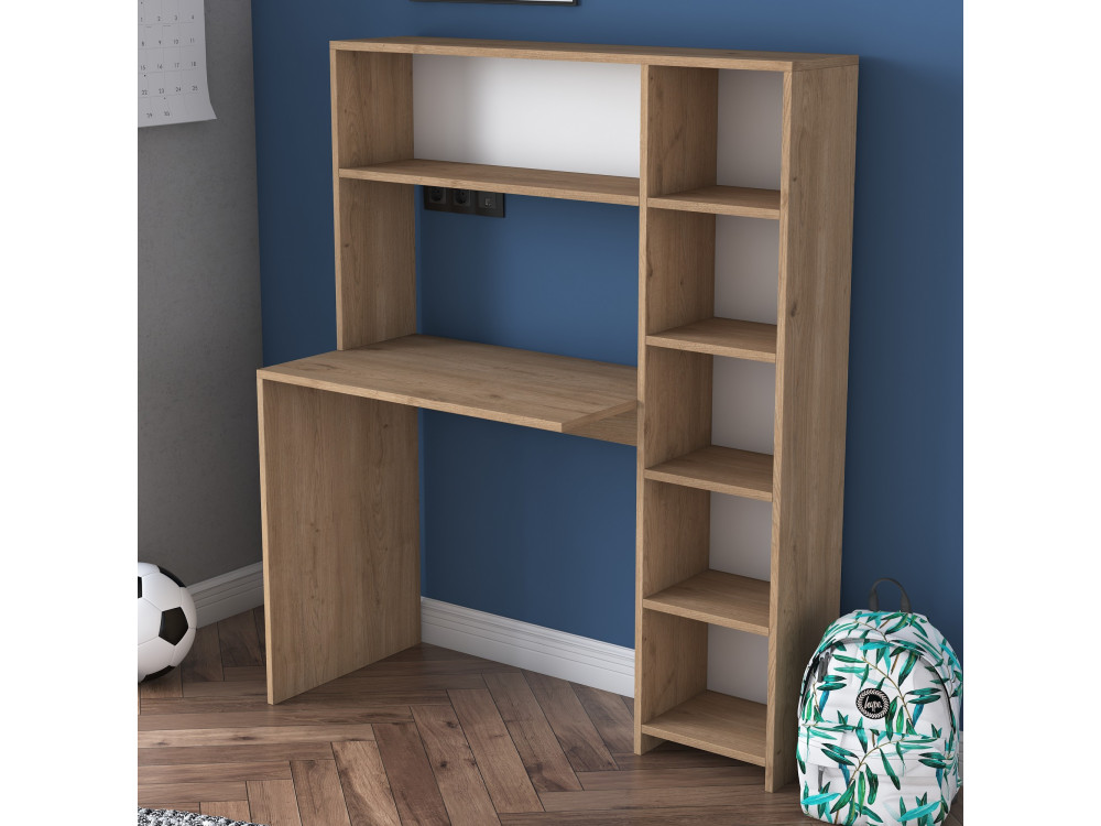 Houten bureau "Haham" 113 x 40 x 142 cm - Eik