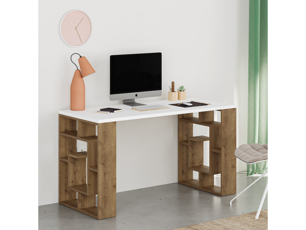 Houten bureau "Maze" 140 x 60 x 75 cm - Wit