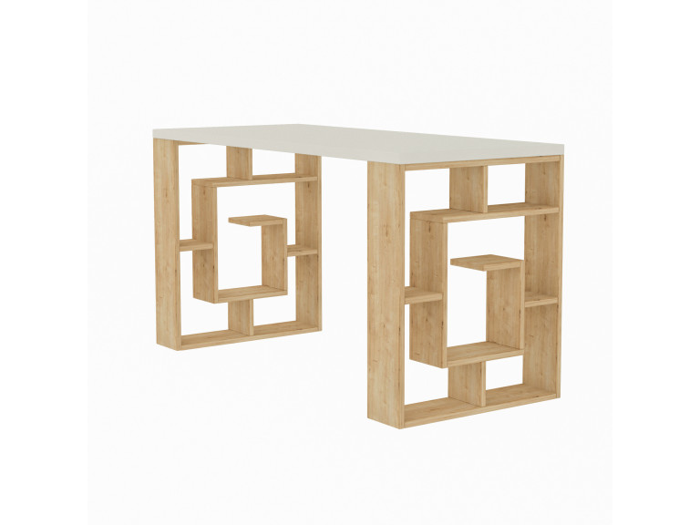 Houten bureau "Maze" 140 x 60 x 75 cm - Wit