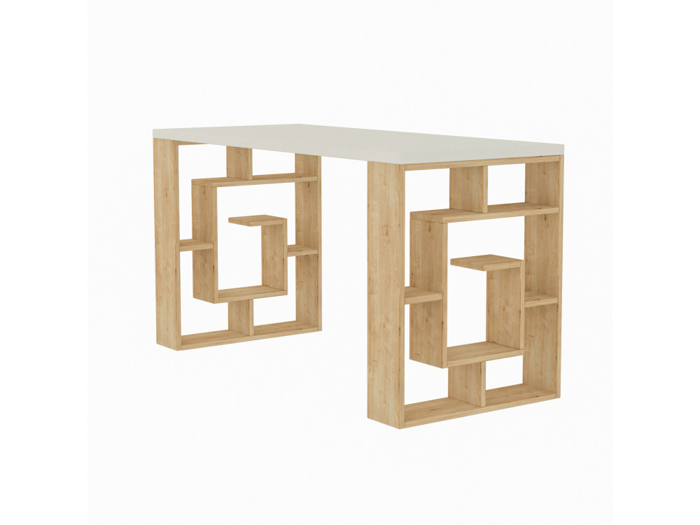 Houten bureau "Maze" 140 x 60 x 75 cm - Wit