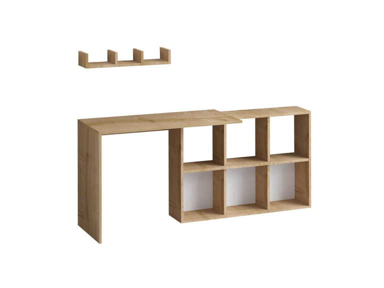 Blake" houten bureau 74 x 45 x 145 cm - Eik