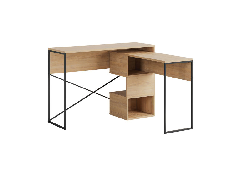 Modulair houten bureau "Badau" - 110 x 102 x 77 cm - Beige