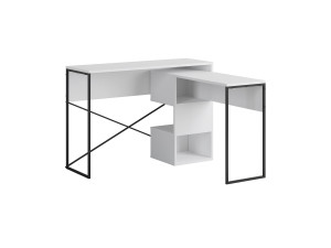 Modulair houten bureau "Badau" - 110 x 102 x 77 cm - Wit