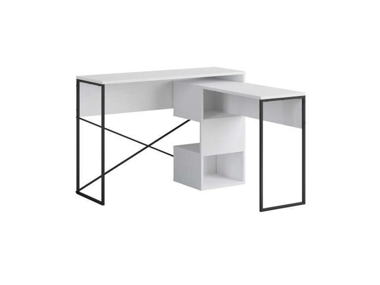 Modulair houten bureau "Badau" - 110 x 102 x 77 cm - Wit