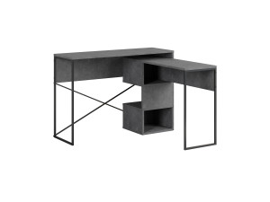 Modulair houten bureau "Badau" - 110 x 102 x 77 cm - Grijs