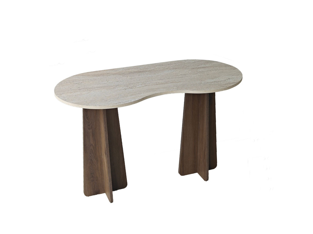 Houten bureau "Infini" - 120 x 60 x 75 cm - Travertin