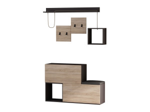 Houten wandmeubel "Holdon" - 120 x 32 x 78 cm - Antracietgrijs