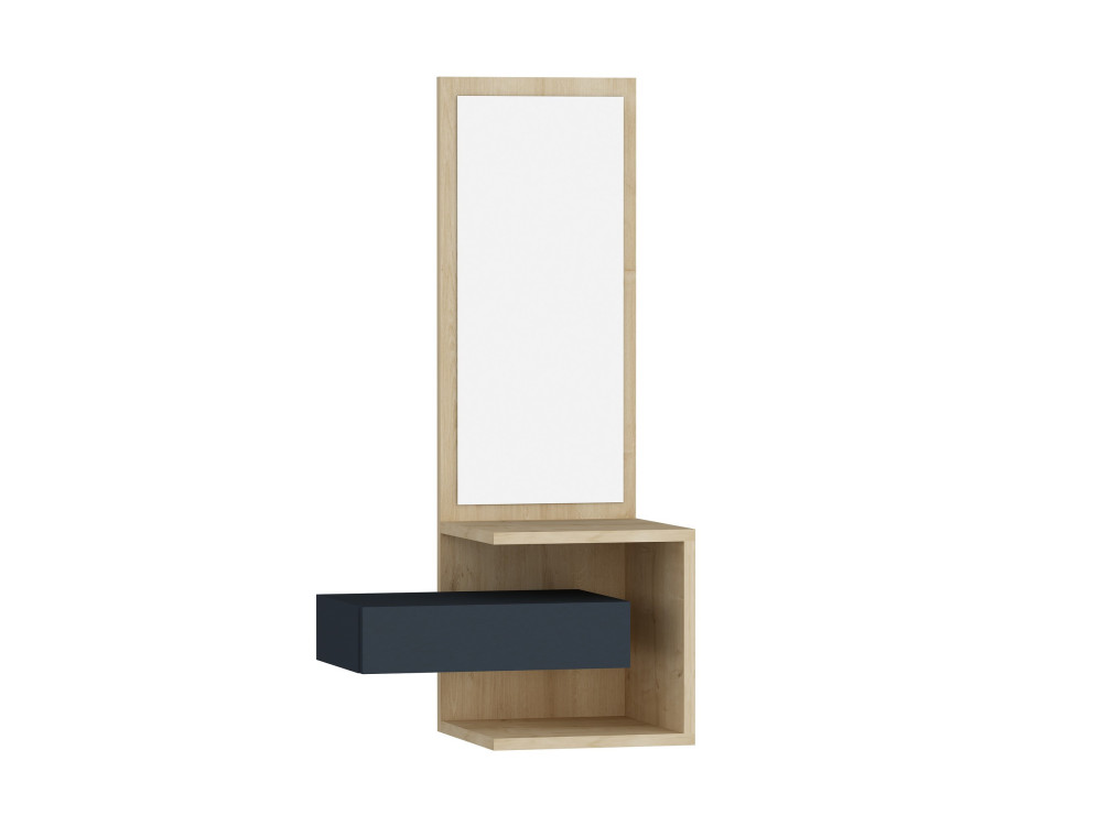 Houten halmeubel "Stella" - 49 x 31 x 90 cm - Eiken-Anthraciet