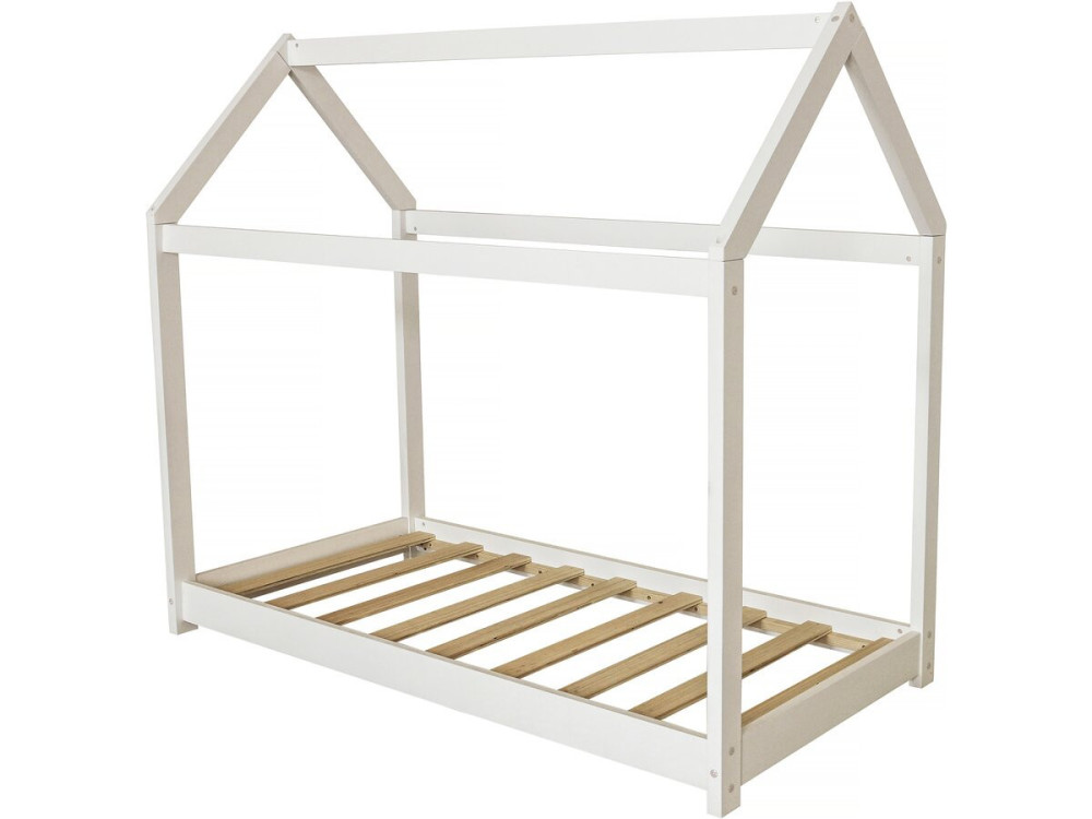 Kinderbed houten bed huisje "Camilla" - 140 x 70 cm - Wit